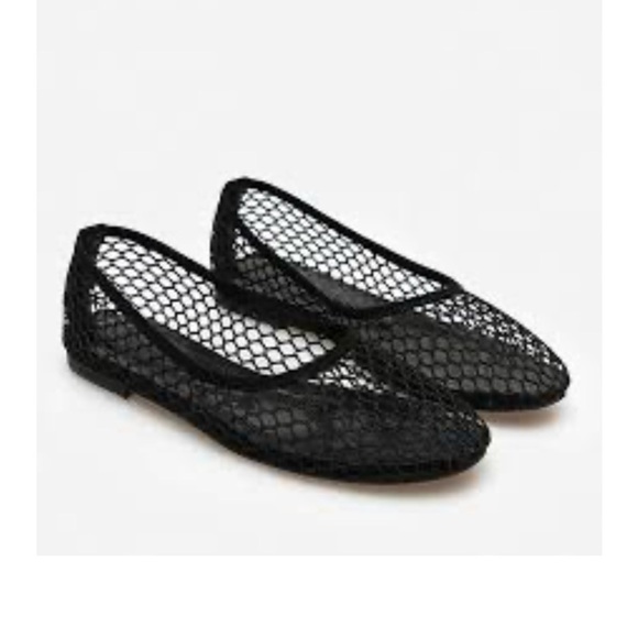 Elegant Black Mesh Women's Flats - Picture 1 of 2